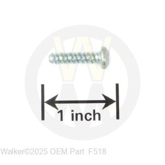 Walker Part # F518 : Thrd Forming Scrw 10-16x3/4 PH