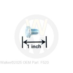 Walker Part # F520 : 1/4-28x3/8 Hex Bolt