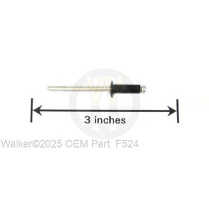 Walker Part # F524 : 3/16x3/8 Aluminum Rivet/Black