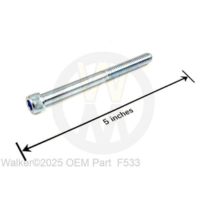 Walker Part # F533 : Socket Cap Bolt, 5/16-18x3-1/2 Alloy, Clear Zinc & Bake