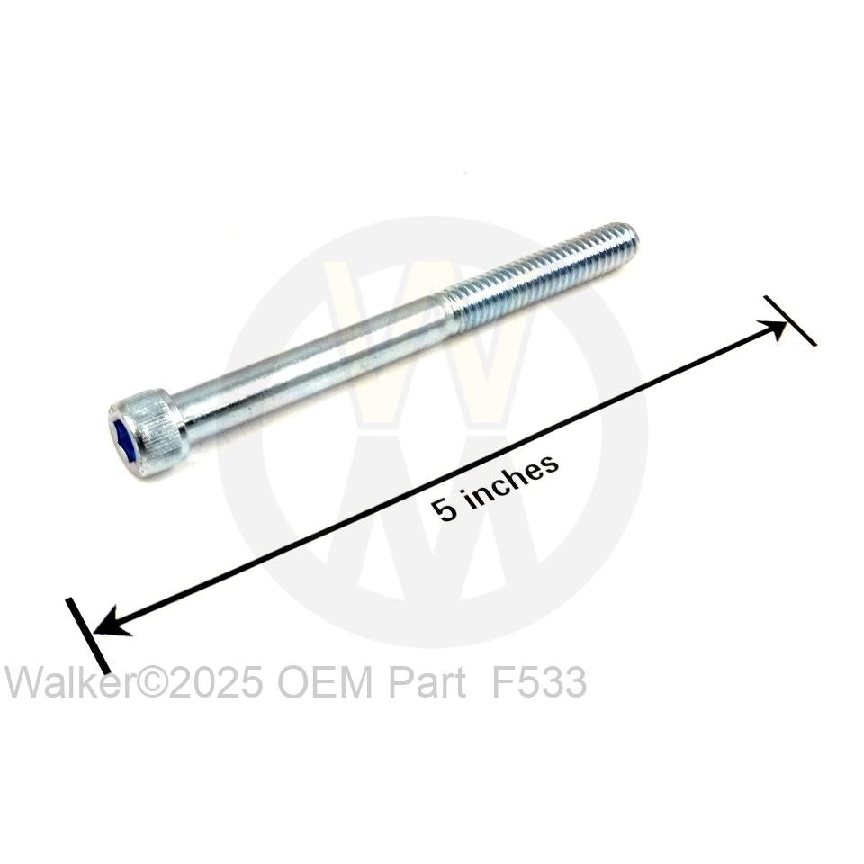Walker Part # F533 : Socket Cap Bolt, 5/16-18x3-1/2 Alloy, Clear Zinc & Bake