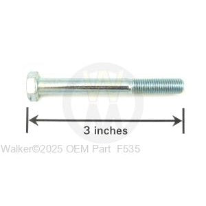 Walker Part # F535 : 5/16-24x2-1/2 Hex Bolt