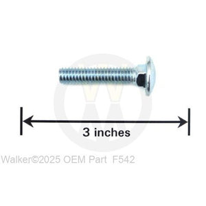 Walker Part # F542 : 5/16-18x1-1/2 Carriage Bolt