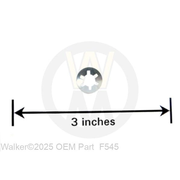 Walker Part # F545 : Retention Washer (.250 Wire)