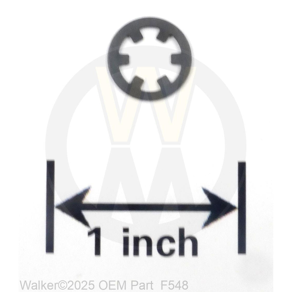 Walker Part # F548 : Retention Ring (.235 Wire)