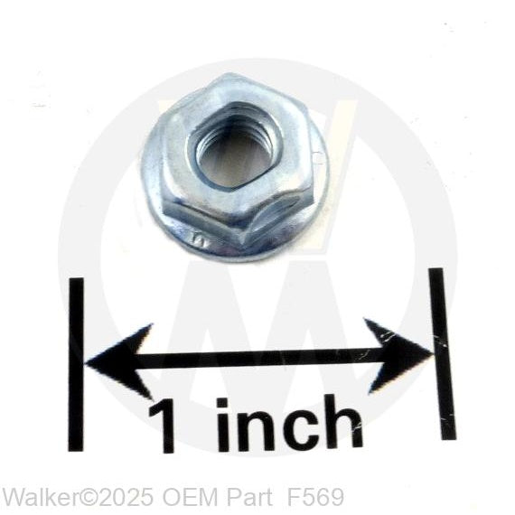 Walker Part # F569 : 1/4-20 Flange Top Lock Nut