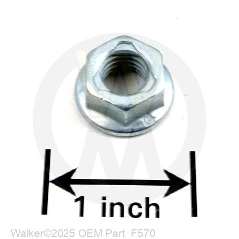Walker Part # F570 : 3/8-16 Flange Top Lock Nut