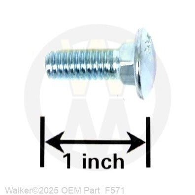 Walker Part # F571 : 5/16-18x7/8 Carriage Bolt