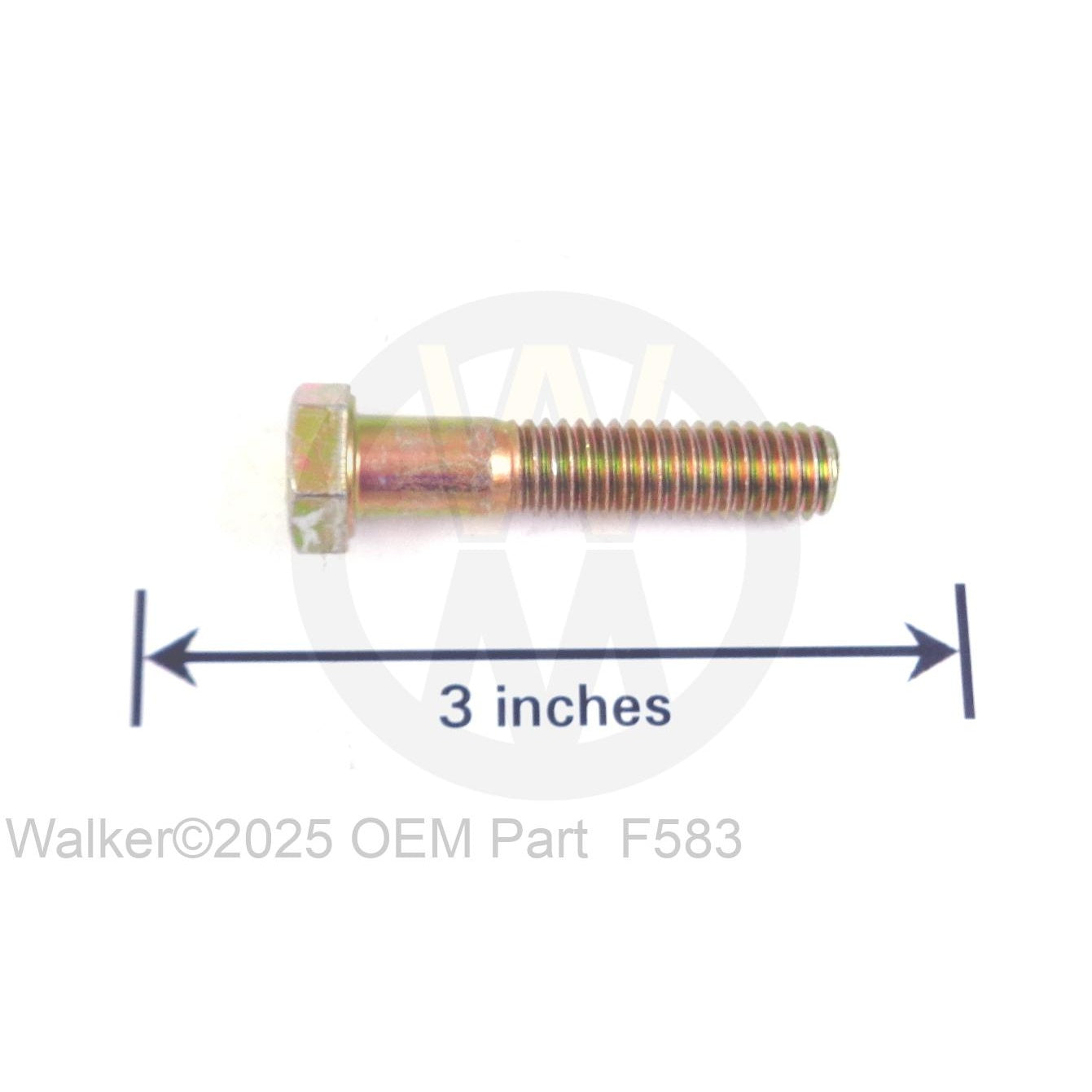 Walker Part # F583 : 3/8-16x1-1/4' Hex Bolt Grade 8