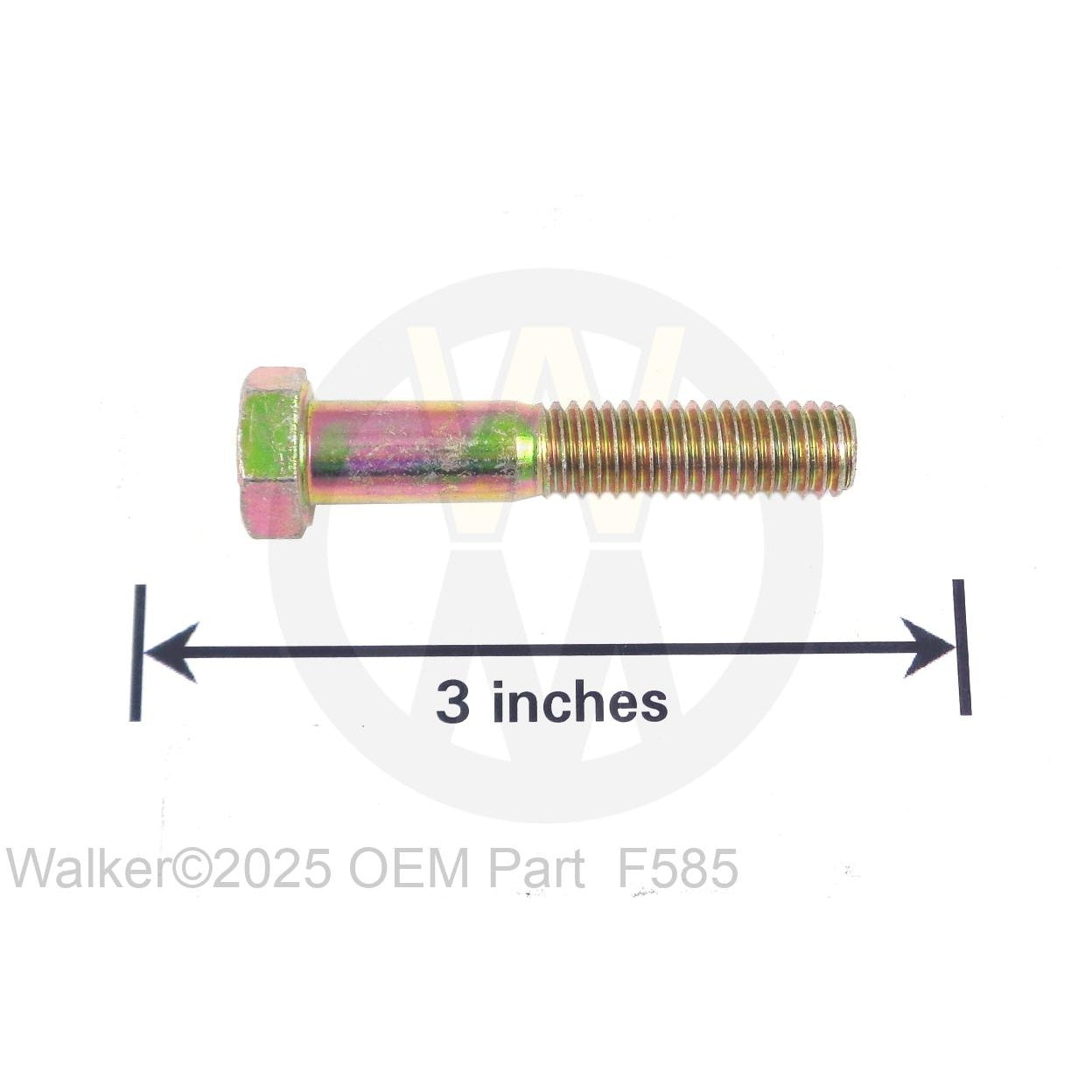 Walker Part # F585 : 7/16-20x1-1/4 Hex Bolt Grade 8
