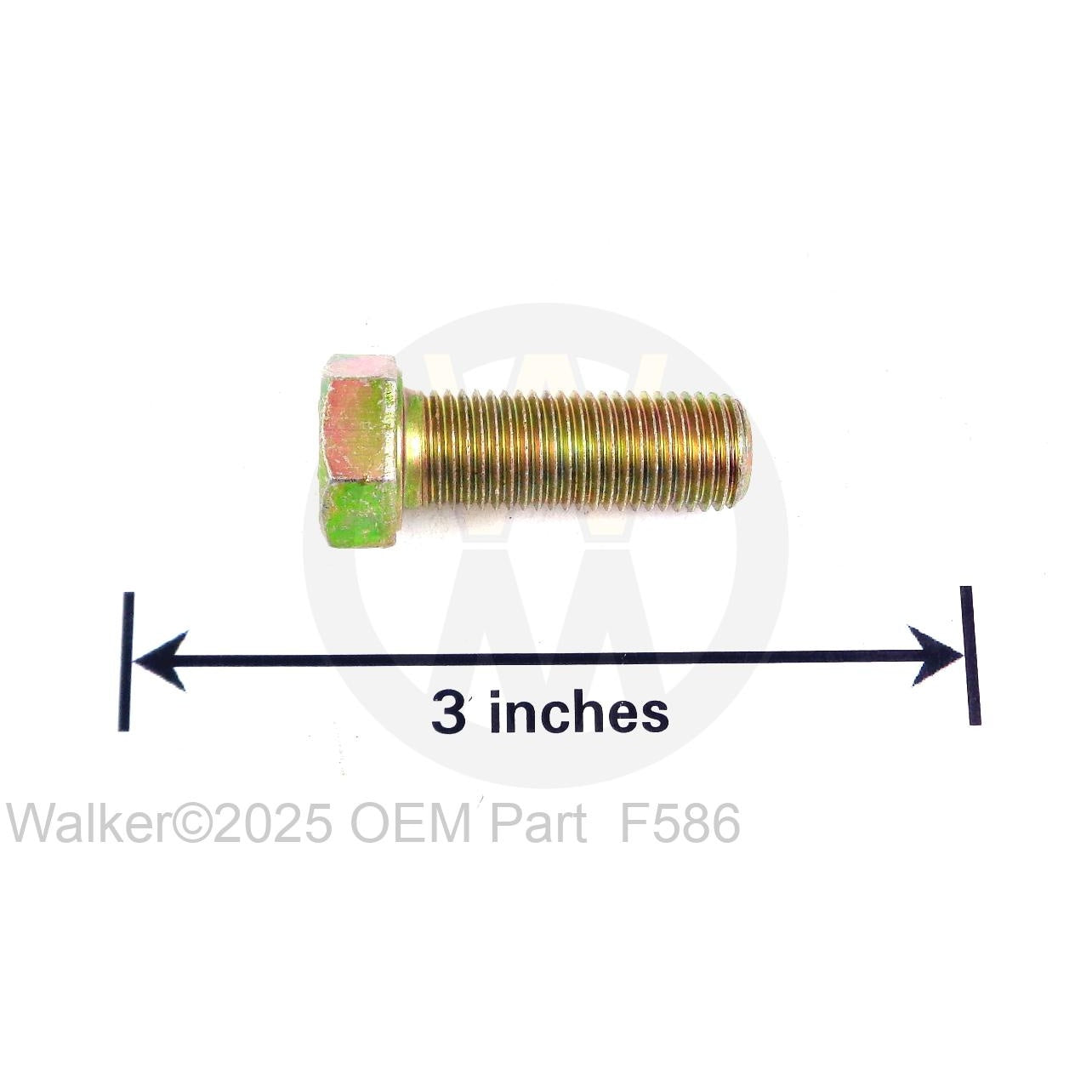 Walker Part # F586 : 3/8-16x2 Hex Bolt Grade 8