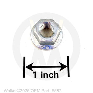 Walker Part # F587 : 3/8-16 Top Lock Flange Nut Grade G