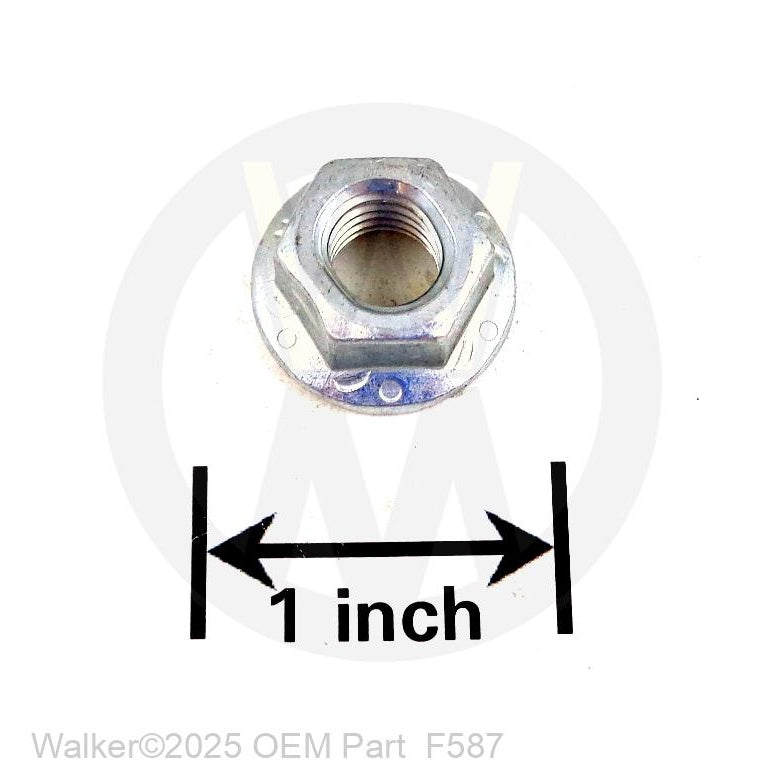 Walker Part # F587 : 3/8-16 Top Lock Flange Nut Grade G