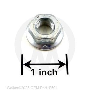Walker Part # F591 : 7/16-14 Flange Top Lock Nut