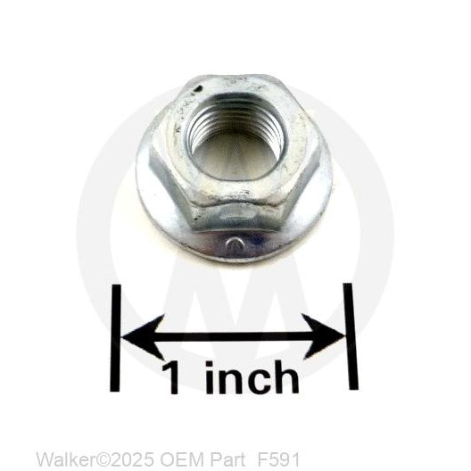 Walker Part # F591 : 7/16-14 Flange Top Lock Nut