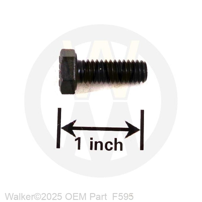 Walker Part # F595 : 5/16-18x7/8 Hex Bolt Grade 8 (Black Oxide)