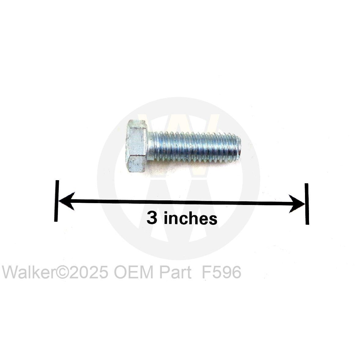 Walker Part # F596 : 3/8-16x1-1/8 Hex Bolt