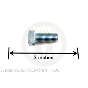 Walker Part # F599 : 7/16-20x1 Hex Bolt