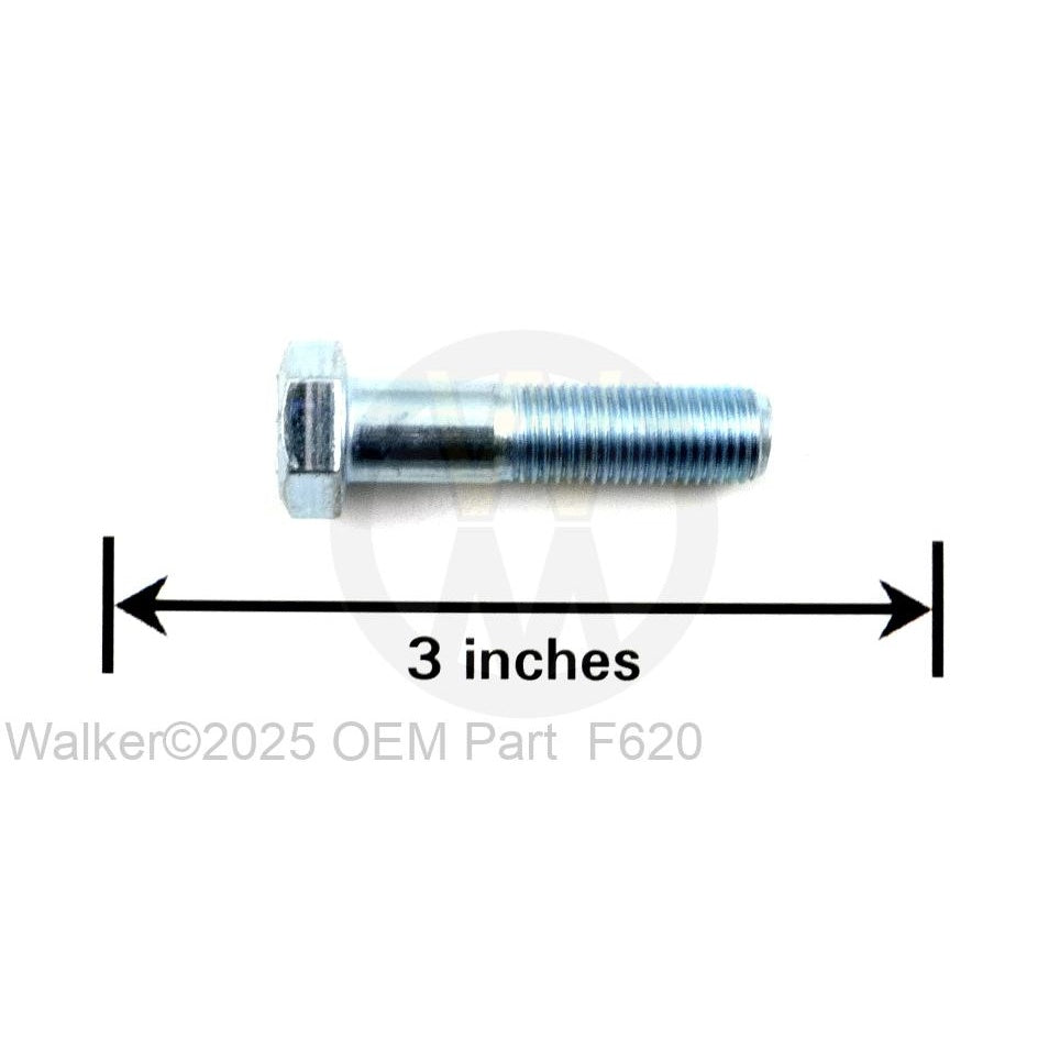 Walker Part # F620 : 3/8-24x1-1/2 Hex Bolt 7/8-1 Thread Length