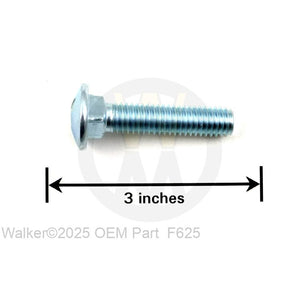 Walker Part # F625 : 7/16-14x2 Carriage Bolt