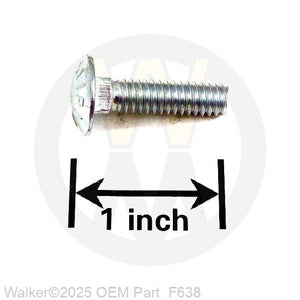 Walker Part # F638 : 1/4-20x1 Carriage Bolt