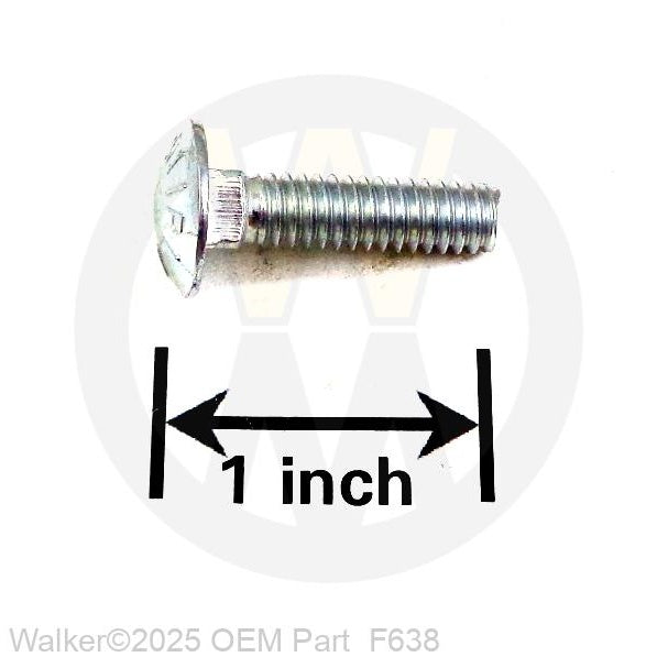 Walker Part # F638 : 1/4-20x1 Carriage Bolt