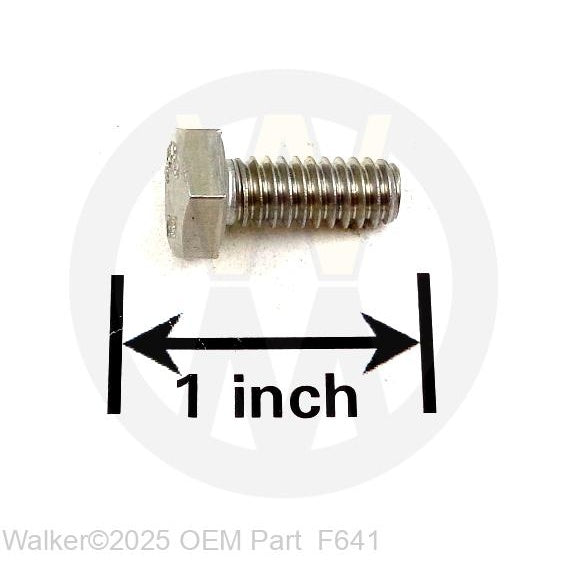 Walker Part # F641 : 1/4-20x5/8 Hex Bolt, SS
