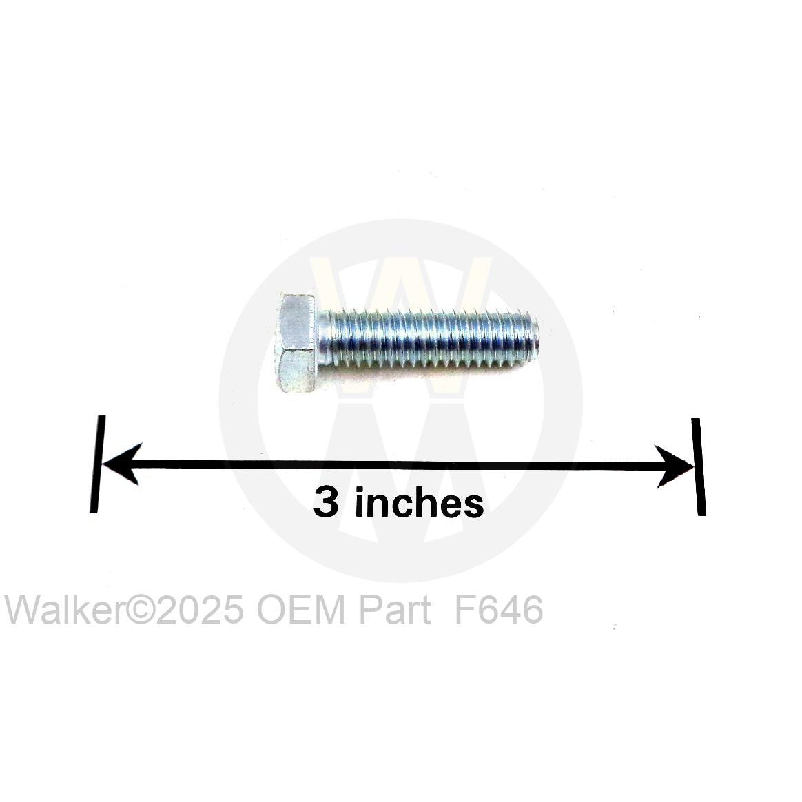 Walker Part # F646 : 3/8-16x3/4 Serrated Hex Bolt