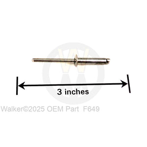 Walker Part # F649 : 3/16x.510/.625 Grip Range SS Rivet Dome Head (610)