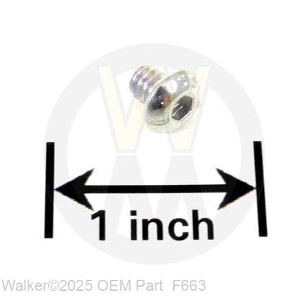 Walker Part # F663 : 10-24x1/4 Button Head Allen Screw
