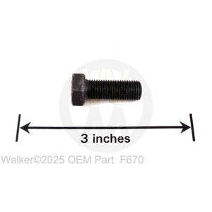 Walker Part # F670 : 3/8-24x1 Hex Bolt Grade 8