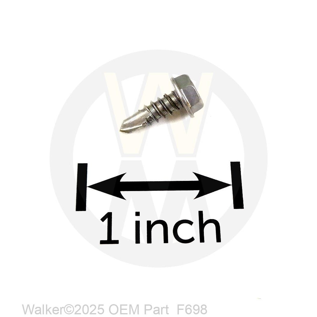 Walker Part # F698 : #8x1/2 Hex Head Drilling Screw