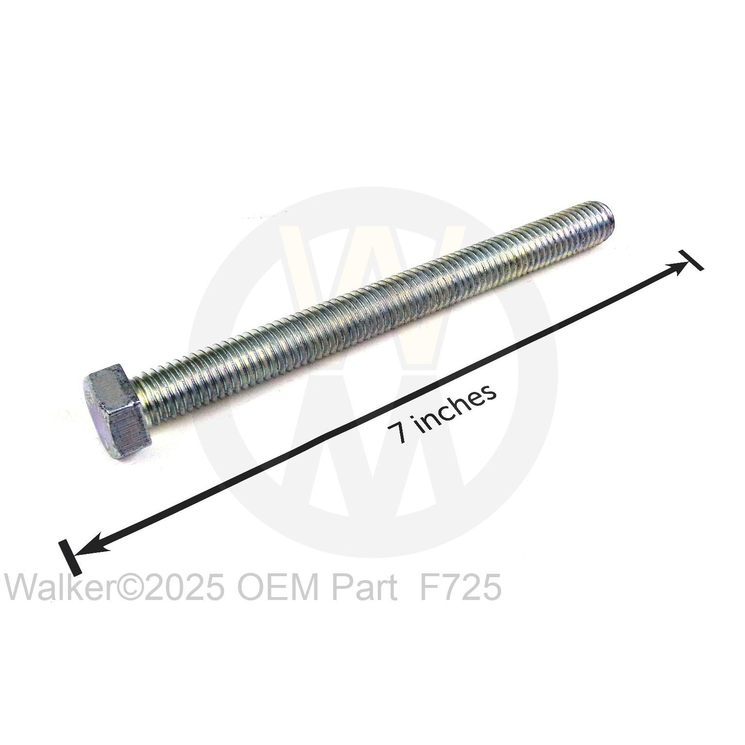 Walker Part # F725 : 1/2-13x5-1/2 Hex Bolt All Thread Grade 5
