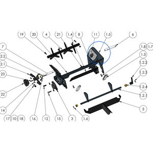 EcoLawn GS-0253 Feed Trap-Support-ECO 250 — Feed Trap Assembly replacement part for ECO250-G top dresser