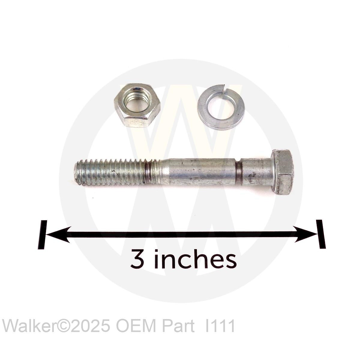 Walker Part # I111 : SHR BOLT W/LOCKNUT (5/16x2-1/4) (657295)