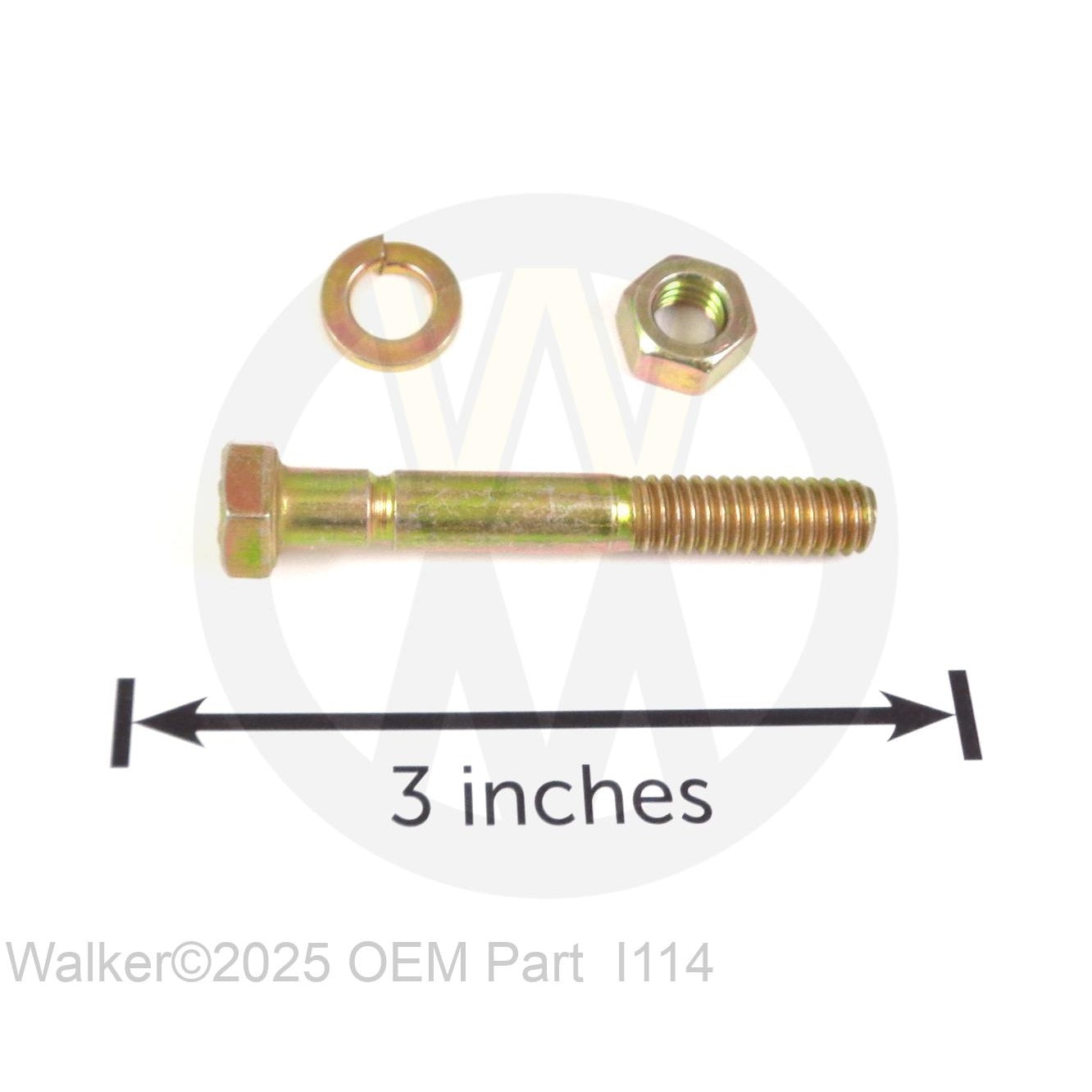 Walker Part # I114 : SHR BOLT (5/16-18X2-1/4) LOCK & NUT INCL.(667786)