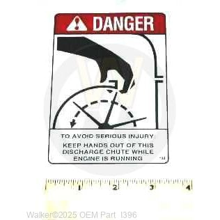 Walker Part # I396 : DECAL, KEEP HANDS OUT