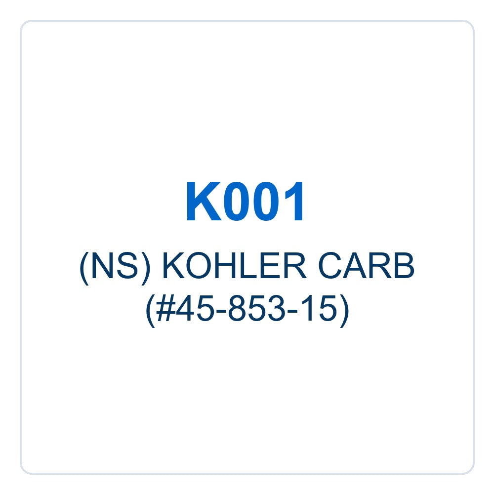 Walker Part # K001 : (NS) KOHLER CARB (#45-853-15)