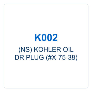 Walker Part # K002 : (NS) KOHLER OIL DR PLUG (#X-75-38)