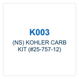 Walker Part # K003 : (NS) KOHLER CARB KIT (#25-757-12)