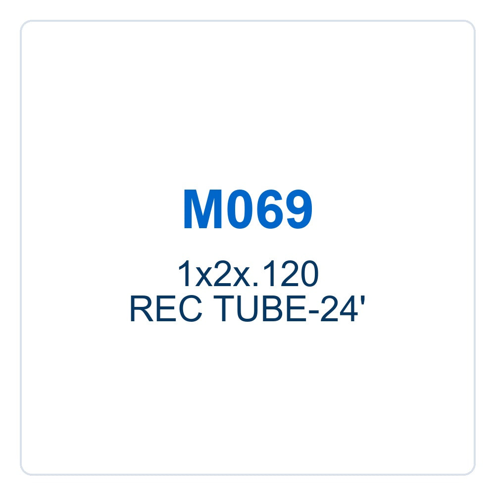 Walker Part # M069 : 1x2x.120 REC TUBE-24'