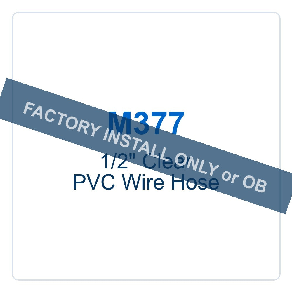 Walker Part # M377 : 1/2" Clear PVC Wire Hose
