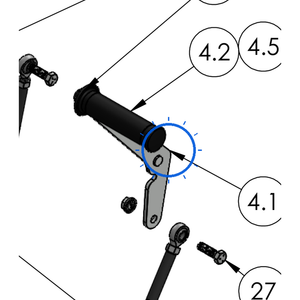 EcoLawn MIC-003_150_250 Ecolawn Part # MIC-003_150_250 S/A Cluth handle replacement part for ECO250 series top dressers