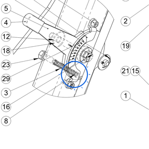 EcoLawn Q-0003 Bearing Ball/Steel 5/16" — Steering Column Assembly replacement part for ECO Series top dressers