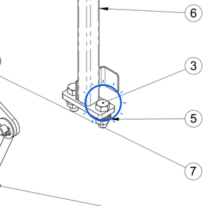 EcoLawn Q-0019 Hex Bolt 3/8-16 X 1" — Main Frame replacement part for ECO Series top dressers