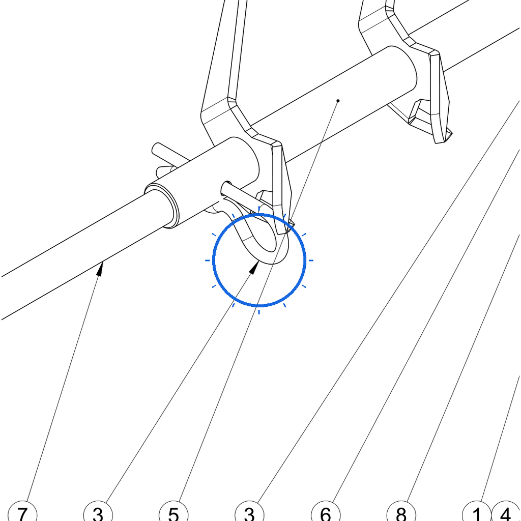 EcoLawn Q-0027 Hitch Pin 1/4" X 4 (HP480019) replacement part for ECO100, ECO150, and ECO200 top dressers