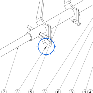 EcoLawn Q-0027 Hitch Pin 1/4" X 4 (HP480019) replacement part for ECO100, ECO150, and ECO200 top dressers