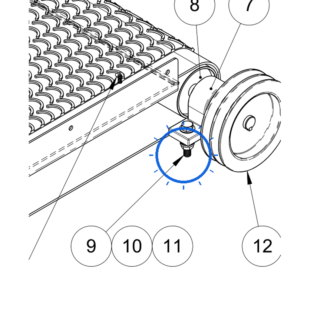EcoLawn Q-0044 Hex Bolt 3/8-16 X 1 3/4" — Drive Assembly replacement part for ECO Series top dressers