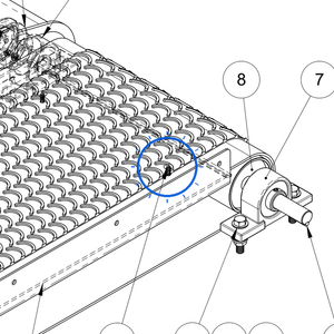 EcoLawn Q-0052 Mach Screw T.p. 1/4 X 1/2" — Conveyor Assembly replacement part for ECO Series top dressers