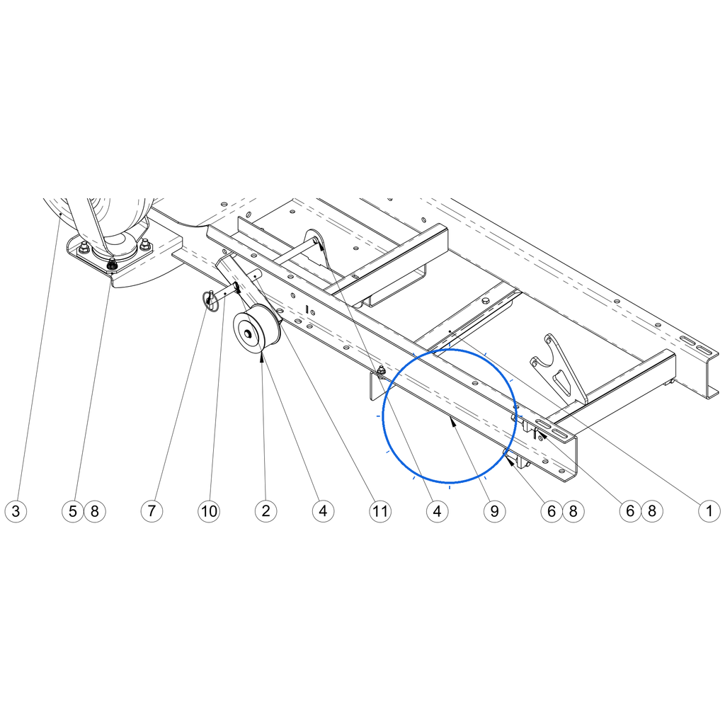 EcoLawn S-0002 Frame ECO-200 — Main Frame replacement part for ECO200 top dresser
